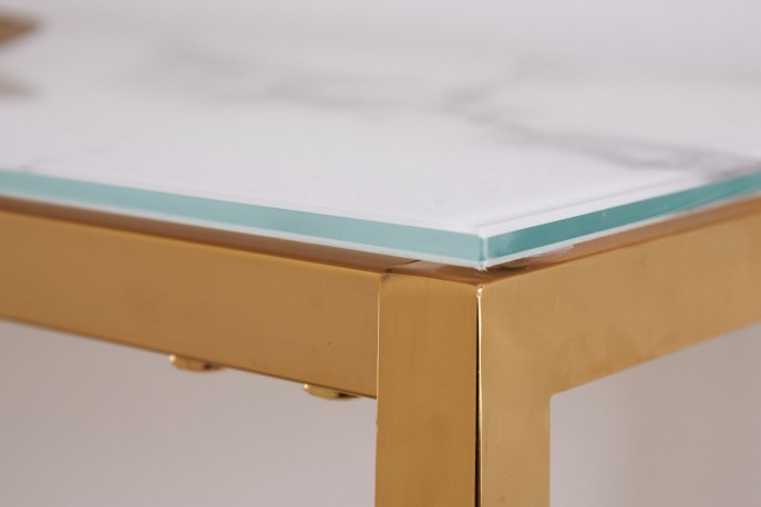 Console Elegance 80cm marble white gold