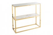 Console Elegance 80cm marble white gold