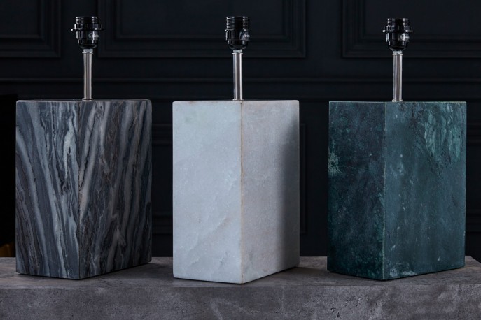 Table lamp marble 55cm green FRAME