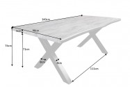 RALPH - 160 cm matbord i grått ek-utseende