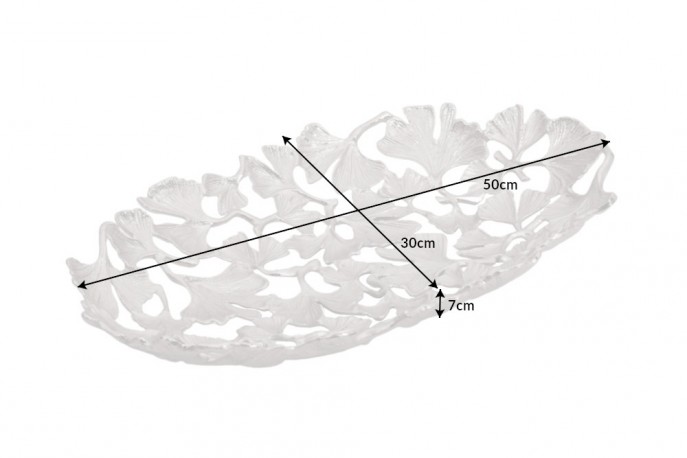 SON - 50 x 30 cm skål i silver