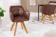 BOBBY - 59 cm roterbar fåtölj i brunt