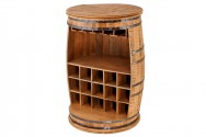 Wine rack Bodega 90cm mango bottles and glasses