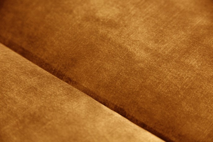 JENIVA - 235 cm soffa i senapsgul sammet