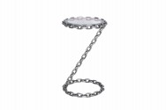 AURA - 55 cm sidobord med glasskiva