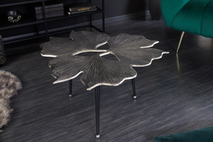 ORSA - 75 cm soffbord i silver/svart