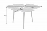 ORSA - 75 cm soffbord i silver/svart