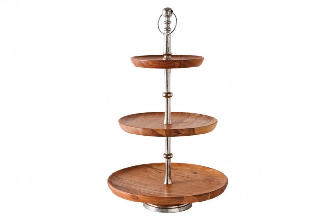 Cake stand Pure Natur 3 pieces acacia 60cm