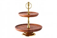 Cake stand Pure Natur 2 pieces acacia 34cm