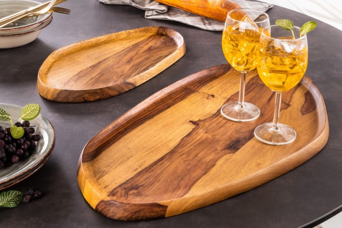 LINN - 2 st. brickor i sheeshamträ