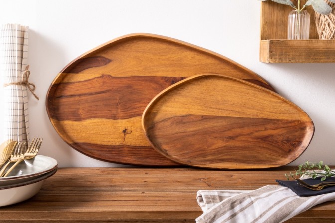 LINN - 2 st. brickor i sheeshamträ 2