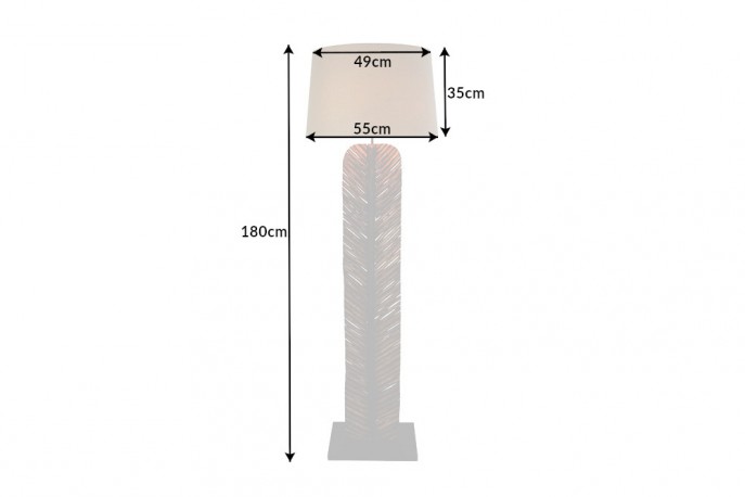 Floor lamp Leaf 180cm natural longan wood