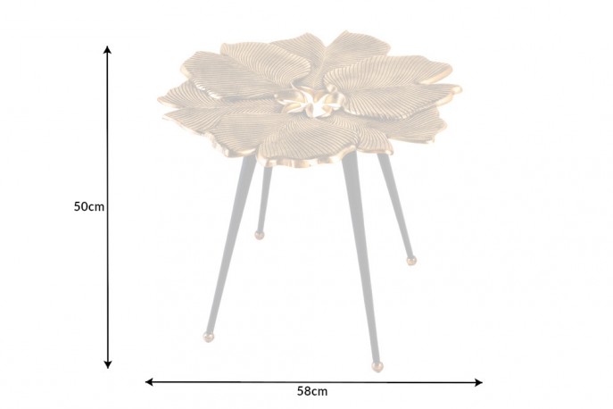 PHI - 55 cm soffbord i guld/svart