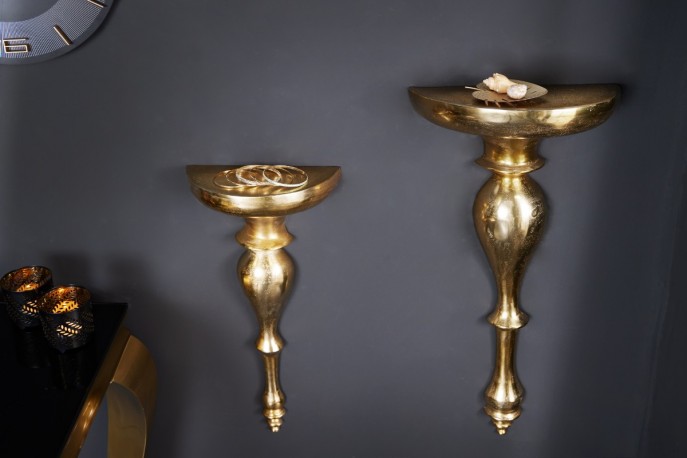 SIBELL - 80 cm vägghylla i guld