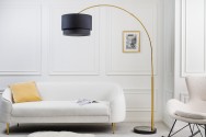 BALDER - 210 cm golvlampa i svart/guld