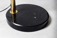 BALDER - 210 cm golvlampa i svart/guld