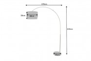 BALDER - 210 cm golvlampa i svart/guld