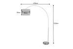 BALDER - 210 cm golvlampa i svart/guld