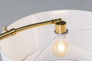 BALDER - 210 cm golvlampa i vitt/guld