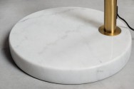 BALDER - 210 cm golvlampa i vitt/guld