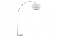 BALDER - 210 cm golvlampa i vitt/guld