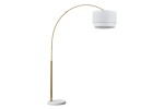BALDER - 210 cm golvlampa i vitt/guld