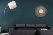 BALDER - 210 cm golvlampa i vitt/guld