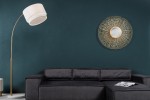 BALDER - 210 cm golvlampa i vitt/guld