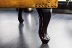 GEORGE - 85 cm chesterfield-fåtölj i senapsgul sammet