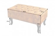 GEORGE - 80 cm chesterfield-sittpall i senapsgul sammet