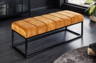 CITY - 110 cm bänk i senapsgul sammet