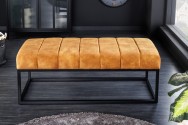 CITY - 110 cm bänk i senapsgul sammet