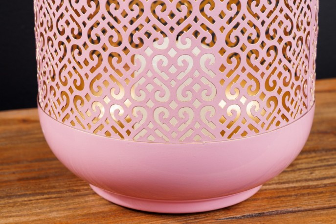 HARMONI - 27 CM LJUSLYKTA I ROSA OCH GULD