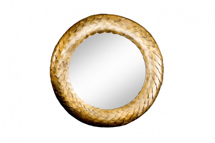 MARIO - 79 cm spegel i antik koppar