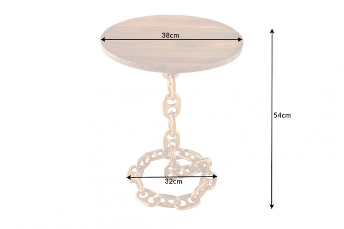 AURA - 55 cm sidobord i mangoträ