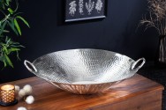 THERESE - 55 cm skål silverhamrad