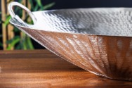 THERESE - 55 cm skål silverhamrad