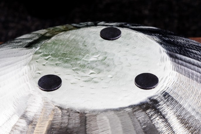 THERESE - 55 cm skål silverhamrad