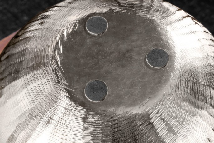 THERESE - 40 cm skål silverhamrad