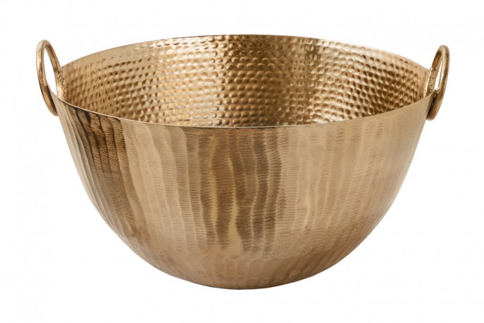 THERESE - 40 cm skål guldhamrad