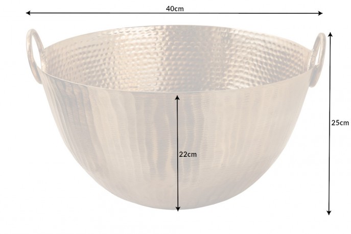 THERESE - 40 cm skål guldhamrad