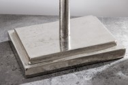 SHARK - 70 cm haj-skulptur i silverfärg