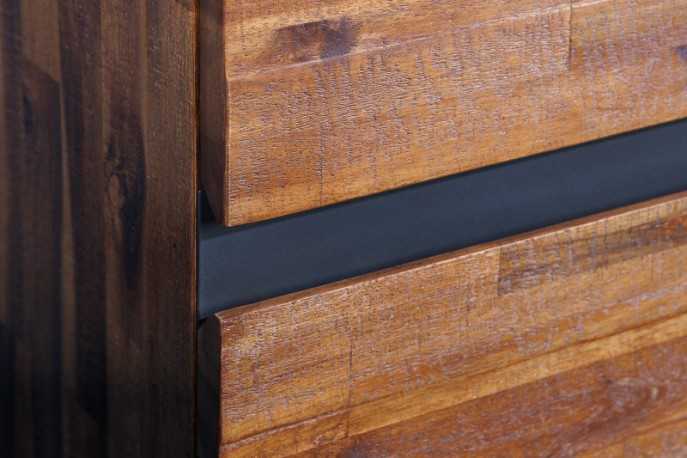 SAMOA - 170cm sidobord i antracitgrått och trä