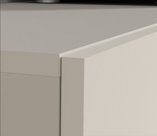 SLIDE V - 160cm Elegant väggmonterad vitmatt TV-möbel