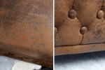 CHESTERFIELD - 110cm brun fåtölj i retrostil