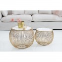 BOWL - 51cm soffbord i guld och vitt