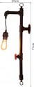 FERRETERIA I - VÄGGLAMPA industriell stil rör