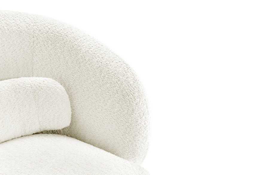 Armchair BOSSA NOVA 360° rotatable bouclé white