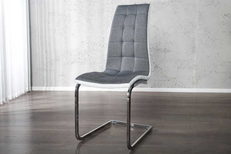 Freischwinger London II grau weiss mit Step.