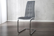 Freischwinger London II grau weiss mit Step.